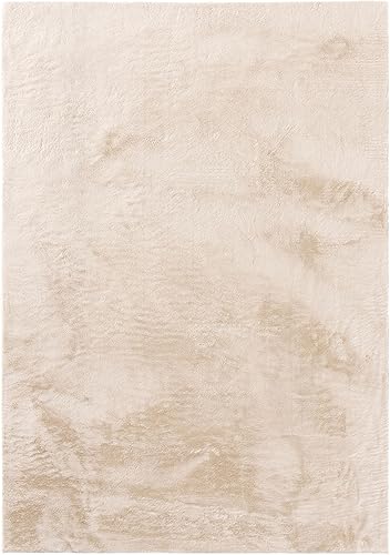 benuta Basic Tapis Fausse Fourrure Beige 160x230