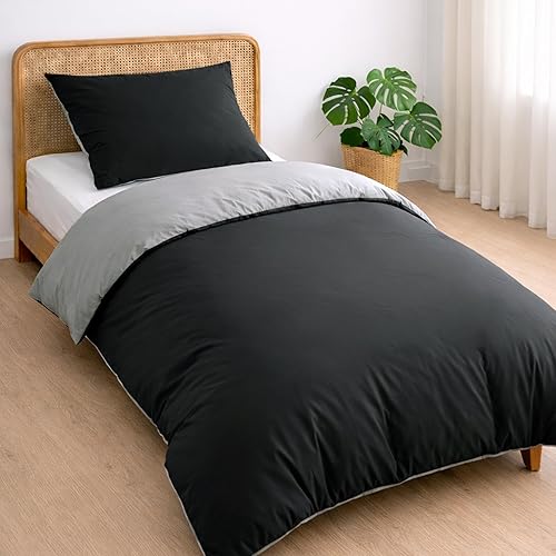 Dreamzie Housse de Couette 220x240 Bicolore Coton